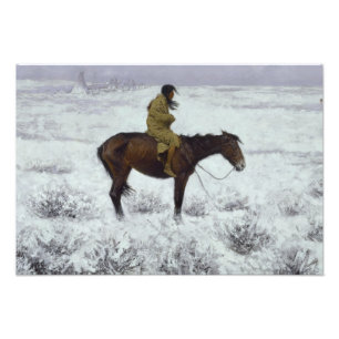 Frederic Remington - der Herden-Junge Fotodruck