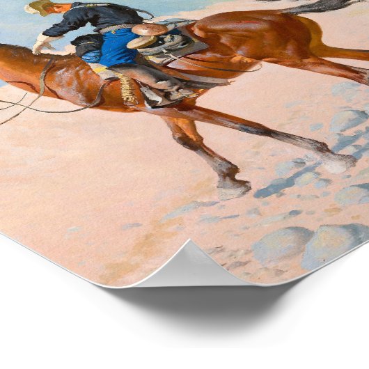 Frederic Remington - die Advance Guard oder die Mi Poster (Ecke)
