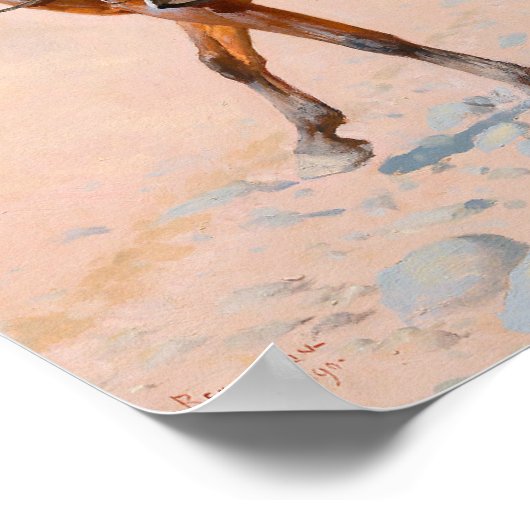 Frederic Remington - die Advance Guard oder die Mi Poster (Ecke)