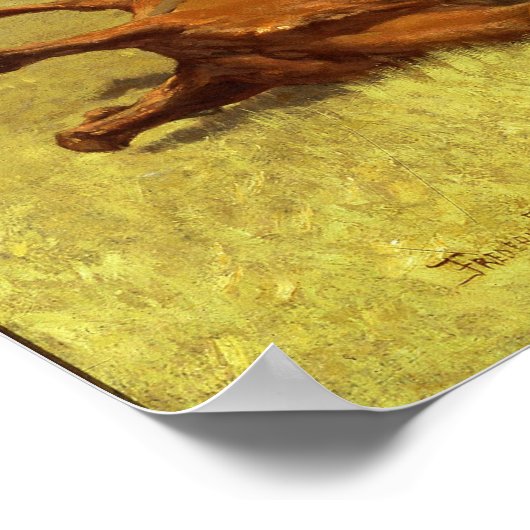 Frederic Remington die Buffalo-Jagd Poster (Ecke)