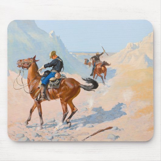 Frederic Remington - Die Vorhut oder Die Mil Mousepad (Vorne)