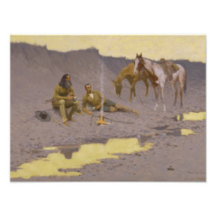 Frederic Remington - Ein neues Jahr auf der Cimarr Fotodruck