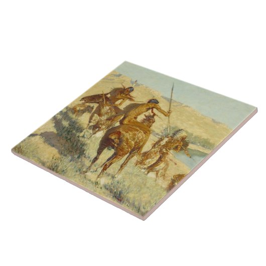 Frederic Remington - Episode des Büffel-Gewehrs Fliese (Seite)