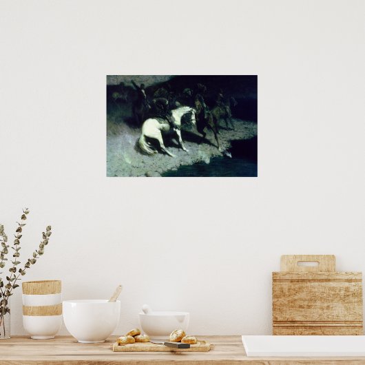 Frederic Remington Fired on Poster (Küche)