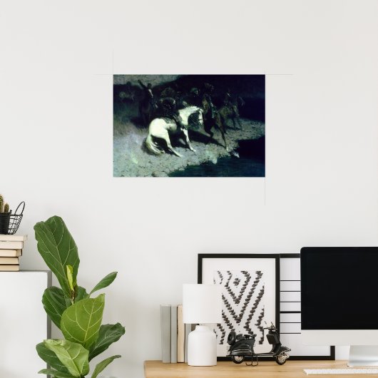 Frederic Remington Fired on Poster (Heimbüro)