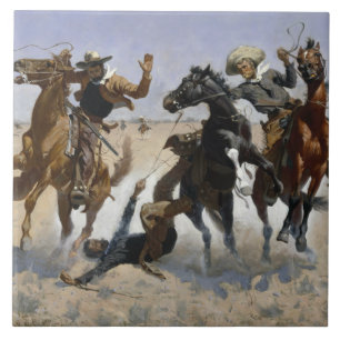 Frederic Remington - Helfen eines Kameraden Fliese