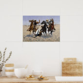 Frederic Remington / Hilfe für einen Kameraden Poster (Küche)