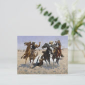 Frederic Remington - Hilfe für einen Kameraden Postkarte (Stehend Vorderseite)