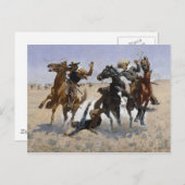 Frederic Remington - Hilfe für einen Kameraden Postkarte (Vorne/Hinten)