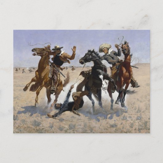 Frederic Remington - Hilfe für einen Kameraden Postkarte (Vorderseite)