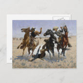 Frederic Remington - Hilfe für einen Kameraden Postkarte (Vorne/Hinten)