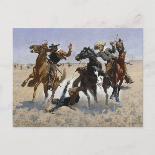 Frederic Remington - Hilfe für einen Kameraden Postkarte (Vorderseite)