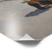 Frederic Remington - Kämpfe um die Waterhole Fotodruck (Ecke)