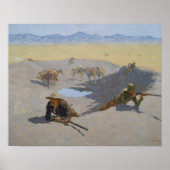 Frederic Remington - Kämpfe um die Waterhole Poster (Vorne)