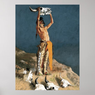 Frederic Remington Kunst “Die Bisons zurückzaubern Poster