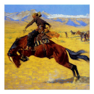 Frederic Remington Kunst „Ein kalter Morgen auf de Poster