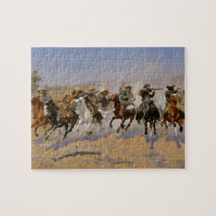 Frederic Remington Malerei "Dash for the Timber" Puzzle