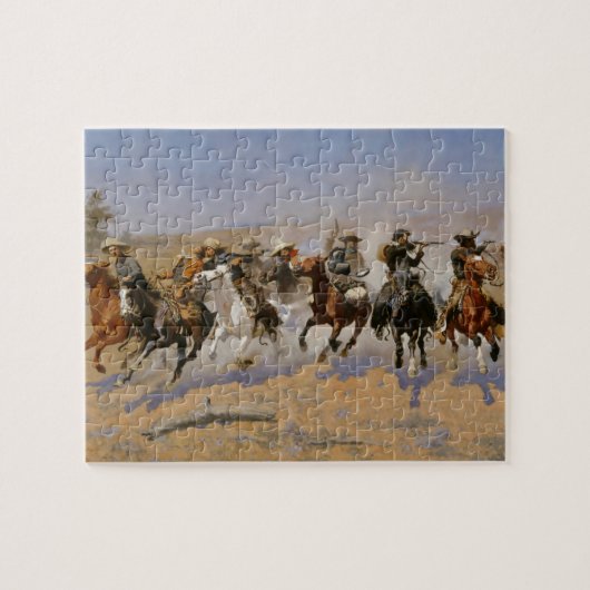 Frederic Remington Malerei "Dash for the Timber" Puzzle (Horizontal)
