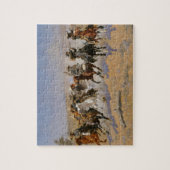 Frederic Remington Malerei "Dash for the Timber" Puzzle (Vertikal)