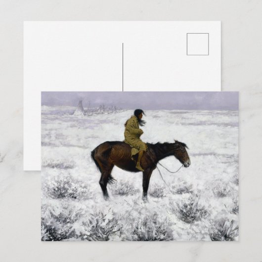 Frederic Remington The Herd Boy Postkarte (Vorne/Hinten)