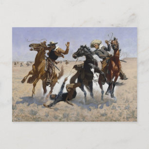 Frederic Remington - Unterstützung eines Kameraden Postkarte