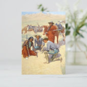 Frederic Remington Western Art "A Map in the Sand" Dankeskarte (Stehend Vorderseite)