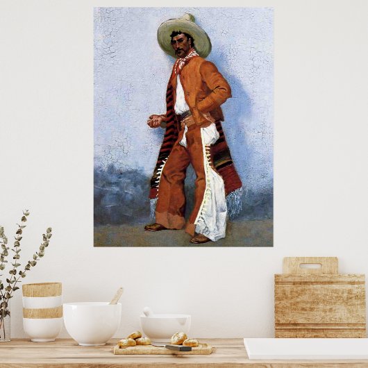 Frederic Remington Western Art "A Vaquero" Poster (Küche)