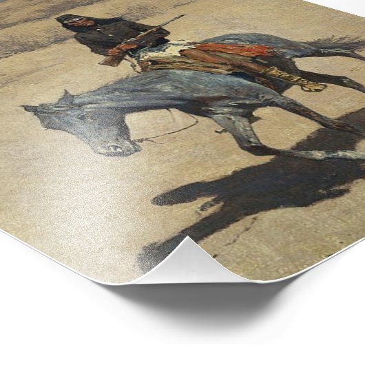 Frederic Remington Western Art "Apache Scout" Fotodruck (Ecke)