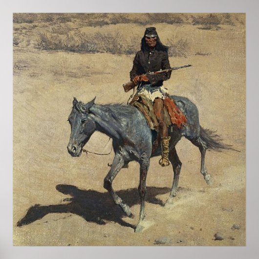 Frederic Remington Western Art "Apache Scout" Poster (Vorne)