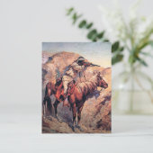 Frederic Remington Western Art „Apache-Überfall“ Postkarte (Stehend Vorderseite)