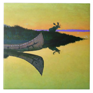 Frederic Remington Western Art „Auf den Ruf reagie Fliese