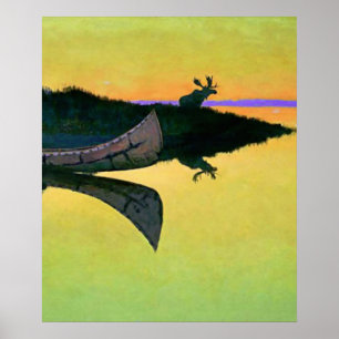 Frederic Remington Western Art „Auf den Ruf reagie Poster