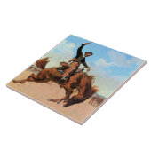 Frederic Remington Western Art "Bronco Buster" Fliese (Seite)