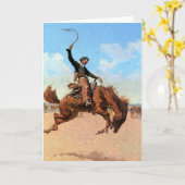 Frederic Remington Western Art "Bronco Buster" Karte (Gelbe Blume)
