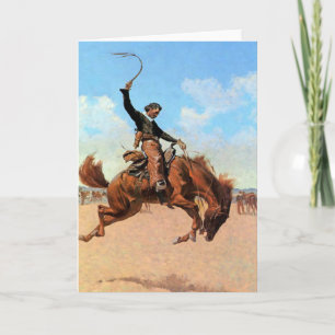 Frederic Remington Western Art "Bronco Buster" Karte