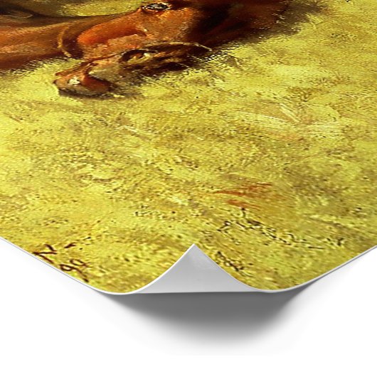 Frederic Remington Western Art "Buffalo Hunt" Poster (Ecke)