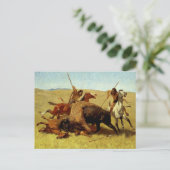 Frederic Remington Western Art "Buffalo Hunt" Postkarte (Stehend Vorderseite)