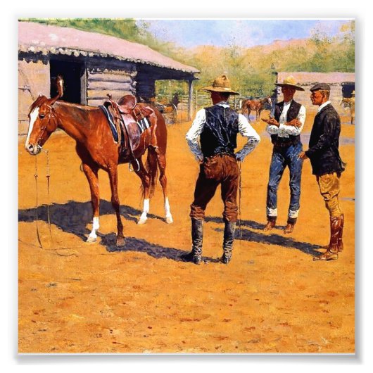 Frederic Remington Western Art "Buying Ponies" Fotodruck (Vorne)