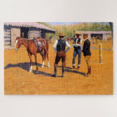 Frederic Remington Western Art "Buying Ponies" Puzzle (Horizontal)