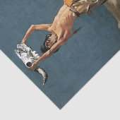 Frederic Remington Western Art "Conjuring Buff Seidenpapier (Ausschnitt)