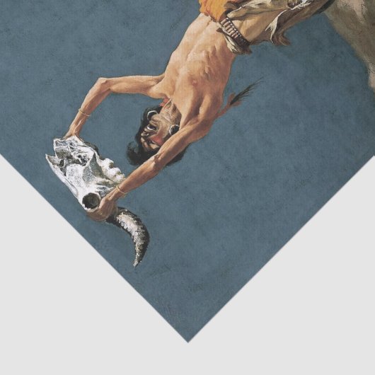 Frederic Remington Western Art "Conjuring Buff Seidenpapier (Ausschnitt)