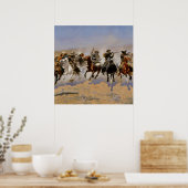 Frederic Remington Western Art „Dash For The Timbe Poster (Küche)