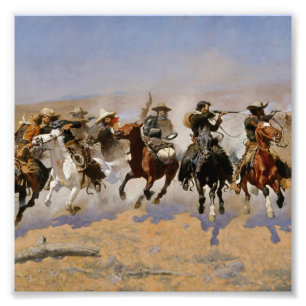 Frederic Remington Western Art "Dash for Timbe Fotodruck