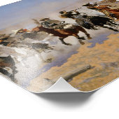 Frederic Remington Western Art "Dash for Timbe Fotodruck (Ecke)