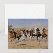 Frederic Remington Western Art "Dash for Timbe Postkarte (Vorne/Hinten)
