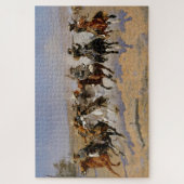 Frederic Remington Western Art "Dash for Timbe Puzzle (Vertikal)