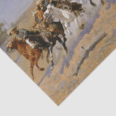 Frederic Remington Western Art "Dash for Timbe" Seidenpapier (Ausschnitt)