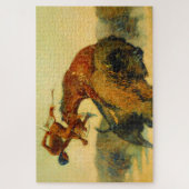 Frederic Remington Western Art "Episode - Buffalo Puzzle (Vertikal)