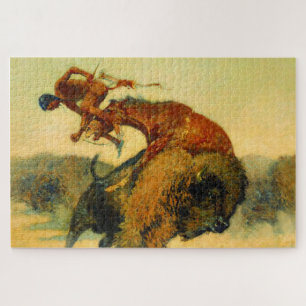 Frederic Remington Western Art „Episode – Büffelja Puzzle