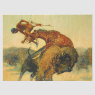 Frederic Remington Western Art „Episode – Büffelja Seidenpapier